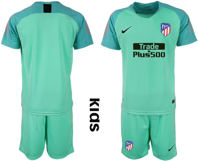2018_2019 Club Atletico Madrid green Youth goalkeeper soccer jerseys